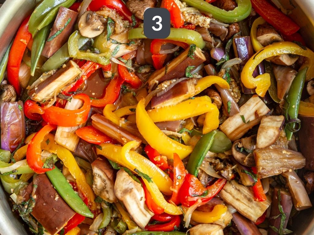 Thai Basil Eggplant Stir Fry (Vegan)